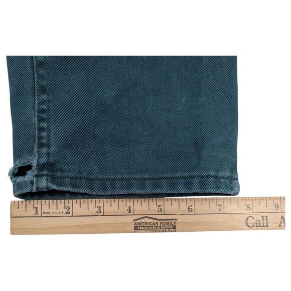 LEE Green Denim Jeans Tapered Leg Made in USA - Picture 14 of 15